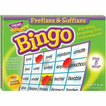 TREND ENTERPRISES Game, Bingo, Prefixes and Suffixes, MI TEP6140